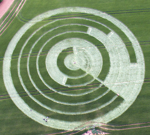 A unsolved crop circle pattern