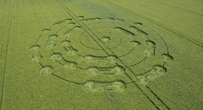 A solved crop circle pattern