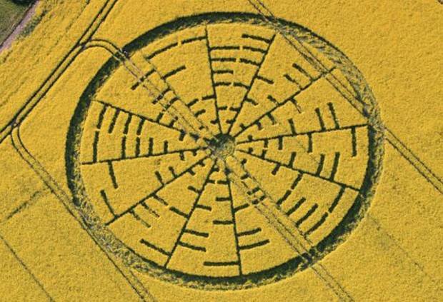 A solved crop circle pattern