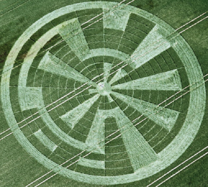 A unsolved crop circle pattern